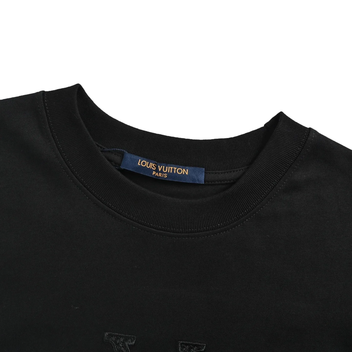 Louis Vuitton/Louis Vuitton chest dark pattern old flower embroidered short sleeves